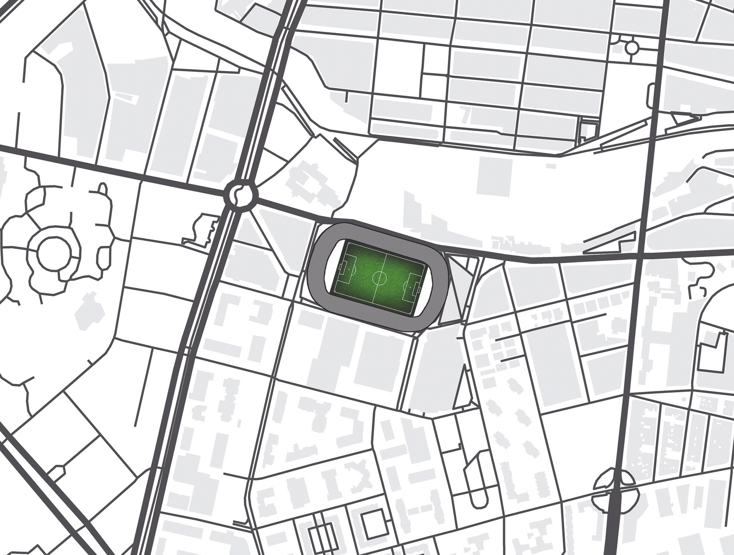 Football Stadium Map Design. Football Map Printable. Football Stadium