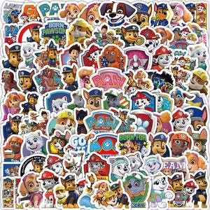 50 Wasserdichte Paw Patrol Aufkleber | Kinder Mitbringsel | Laptop, Wasserflasche, Scrapbook-Aufkleber | 4-8 cm Süße Hunde Cartoon Abziehbilder