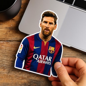 Pacchetto adesivi Lionel Messi - 50 adesivi impermeabili del Barcellona / Decalcomanie in vinile FC Barça per laptop, borraccia, scrapbooking