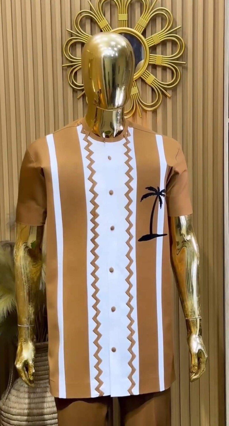 2 Piece African Dress for Men, Dashiki Mens Festival Suit, Afro Groomsmen Traditional Wedding