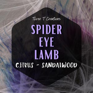 Spider Eye Lamb | Citrus Sandalwood Scent | Coconut Wax Melt | Car Diffuser | Room Spray