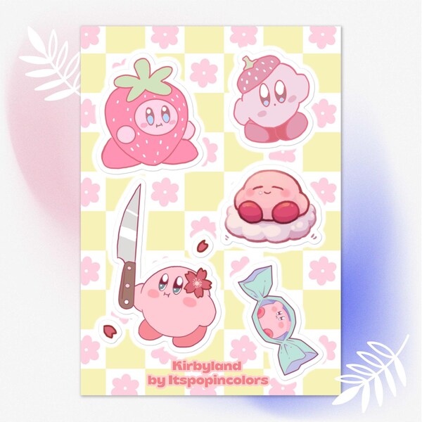 Kirby fan art stickers Etsy Österreich