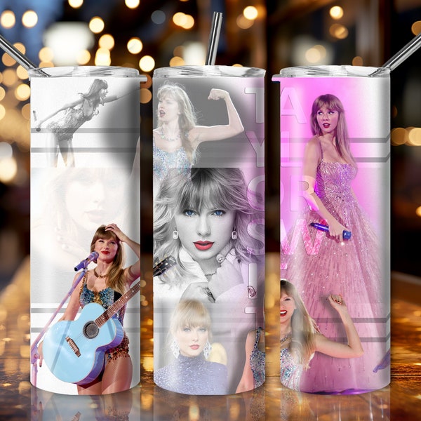 Tumbler Designs, Taylor Tumbler Wrap, Swiftie Tumbler Template, PNG Instant Download, Digital Download, Container Art, Pop Music