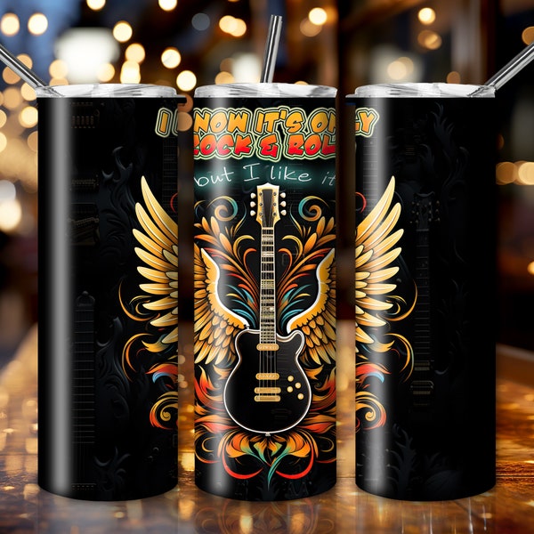 Tumbler Designs, Only Rock and Roll Tumbler Wrap, Song Tumbler Template, PNG Instant Download, Digital Download, Container Artist, Stones