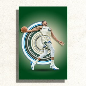 Graphic Design Giannis Antetokounmpo Dunk Milwaukee Bucks Basketball Unisex  T-Shirt – Teepital – Everyday New Aesthetic Designs