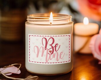 Be Mine Valentine Scented Candle, Romantic Gift For Her, Gift For Him, Valentine's Day Gift, Scented Soy Candle, 9oz
