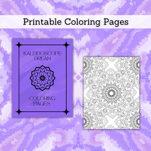 Kaleidoscope Dream Coloring Pages (PRINTABLE), 20 Printable Coloring Pages, PDF coloring pages, DIGITAL pdf coloring pages, Kaleidoscope
