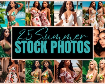 25 Summer Beauty Stock Photos: AI Model Photography, Commercial Use