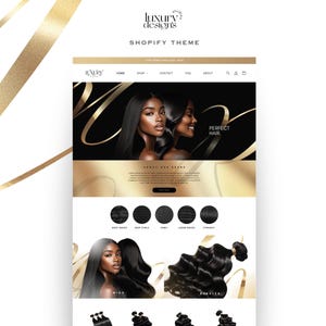 Luxury Shopify Theme: Hair Bundles & Wig Business
