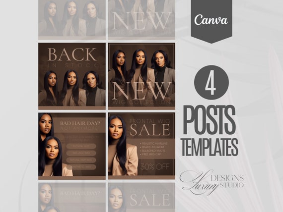 Wig Business Flyer Template: Editable Instagram Post (Canva)