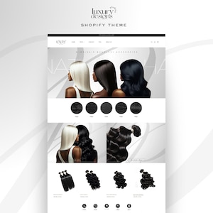 Luxury Shopify Theme: Hair Bundles & Wig Business