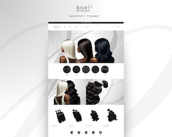 Luxury Shopify Theme: Hair Bundles & Wig Business