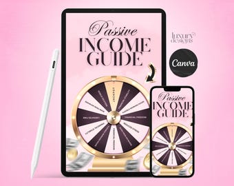 Ebook Cover Template, Girly Cover Design, Digital Ebook Cover, Passive Income Ebook Cover, Ebook Cover, Online Ebook, Fortune Wheel, ebook
