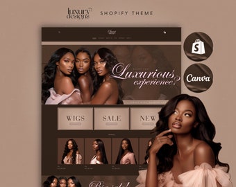 Braun & Rosa Shopilly Theme: Hair Business Website Template