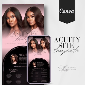 DIY Acuity Scheduling Website Template, Acuity Website Design, Bearbeitung in Canva, Nail Tech, Lash Tech, Makeup Artist, Beauty Business, Luxus