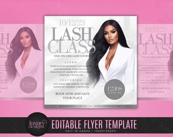 Flyer wimperles: beauty-bedrijfssjabloon (canva, Instagram Post)