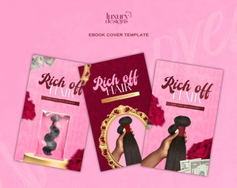 Editable Hair Business Ebook Cover Template: Canva Design (Digital Download)