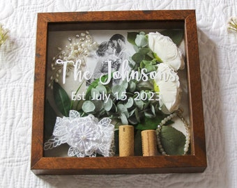 Wedding Day Gift for Couple Gift Personalized Wedding Gift for Bride and Groom Gift Wedding Keepsake Box for Bride Wedding Shadow Box