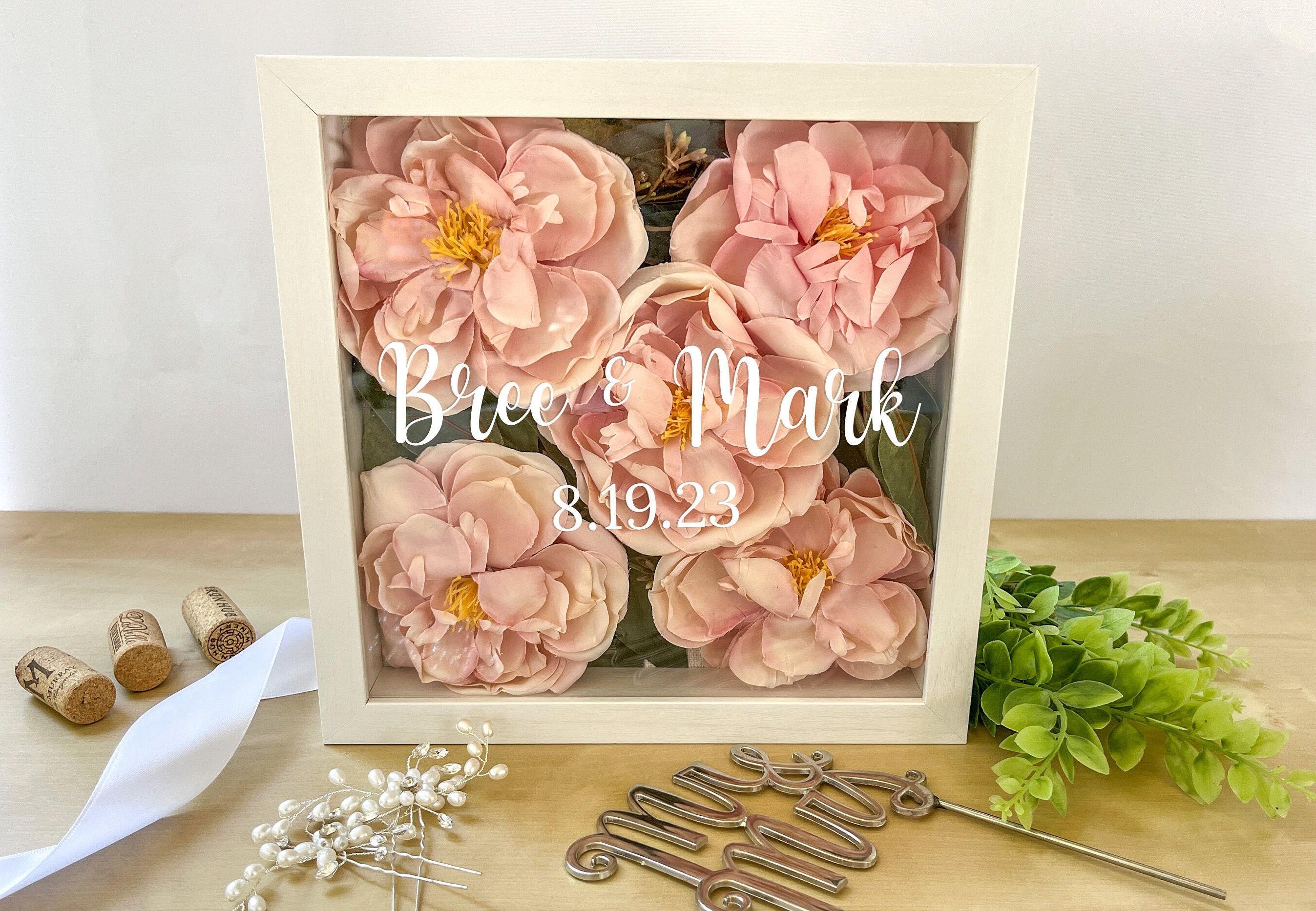 Wedding Shadow Box Keepsake Box Wedding Shadowbox Personalized Etsy