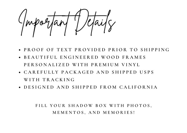 Personalized Graduation Shadow Box for Graduation Gift High School