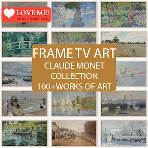 Samsung Frame TV Art set of 100+, Monet Oil Painting Collection, Claude Monet Art Set, Instant Download, 4k HD Quality, Silverwood Prints