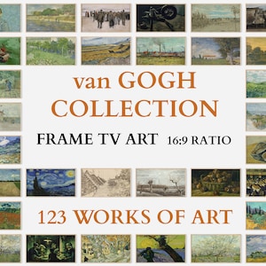 Samsung Frame TV アートセット | ゴッホのアートワークと絵画コレクション | ヴィンテージアート | 有名なアート | 123 点のアートワークのセット | Silverwood TV アート