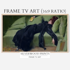 Samples Samsung Frame tv Art, Ramon Casas - the young decadent after the ball, Woman Portrait, Silverwood prints