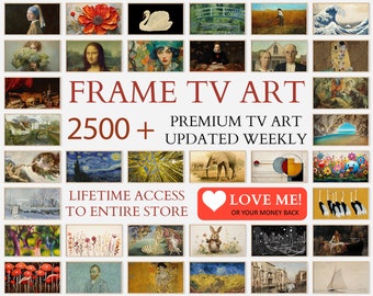 Frame tv Art set of 2500 for SAMSUNG Frame tv,  Lifetime access to  entire store, vintage art, famous art, DIGITAL DOWNLOAD