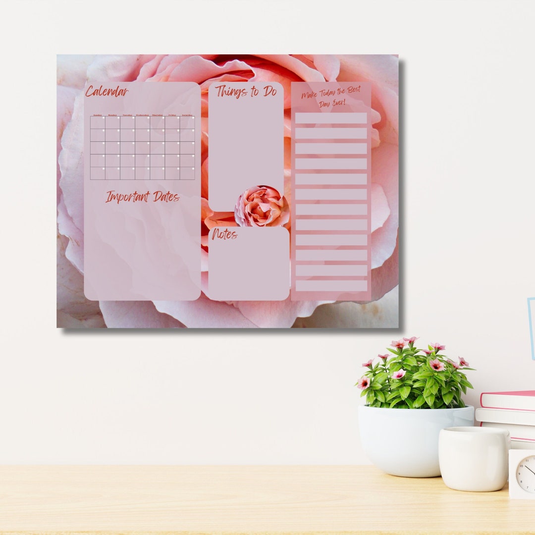 Acrylic Wall Calendar Floral Calendar Botanical Calendar Etsy Australia