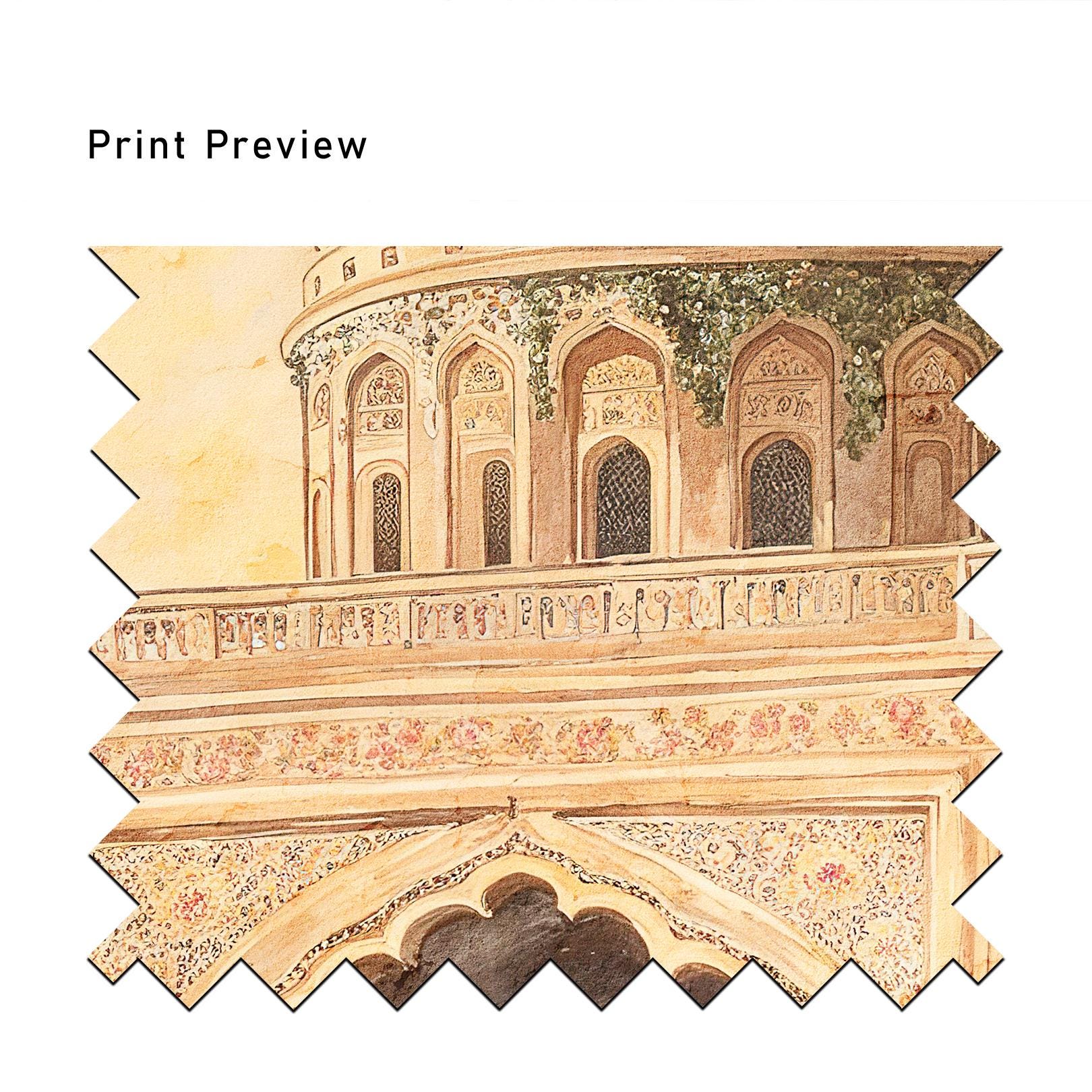 Mughal Garden Wallpaper Mural: Indian Landscape Peel and Stick Decor - Etsy