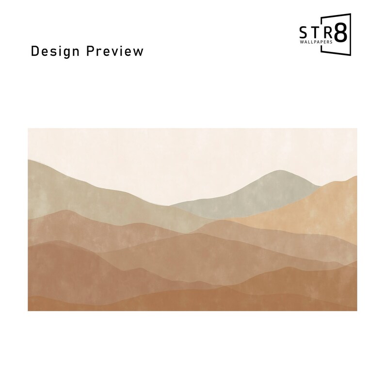 Minimalist Wallpaper Mural Abstract Peel Stick Neutral Mountains Desert Wall Paper Earthy Removable Landscape bild 4