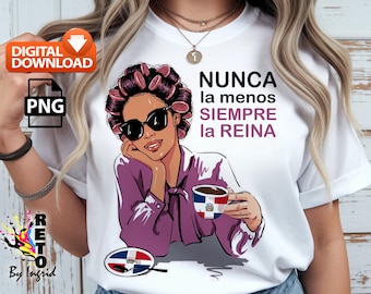 Illustration of a Dominican woman PNG for Sublimation and DTF, Instant digital download