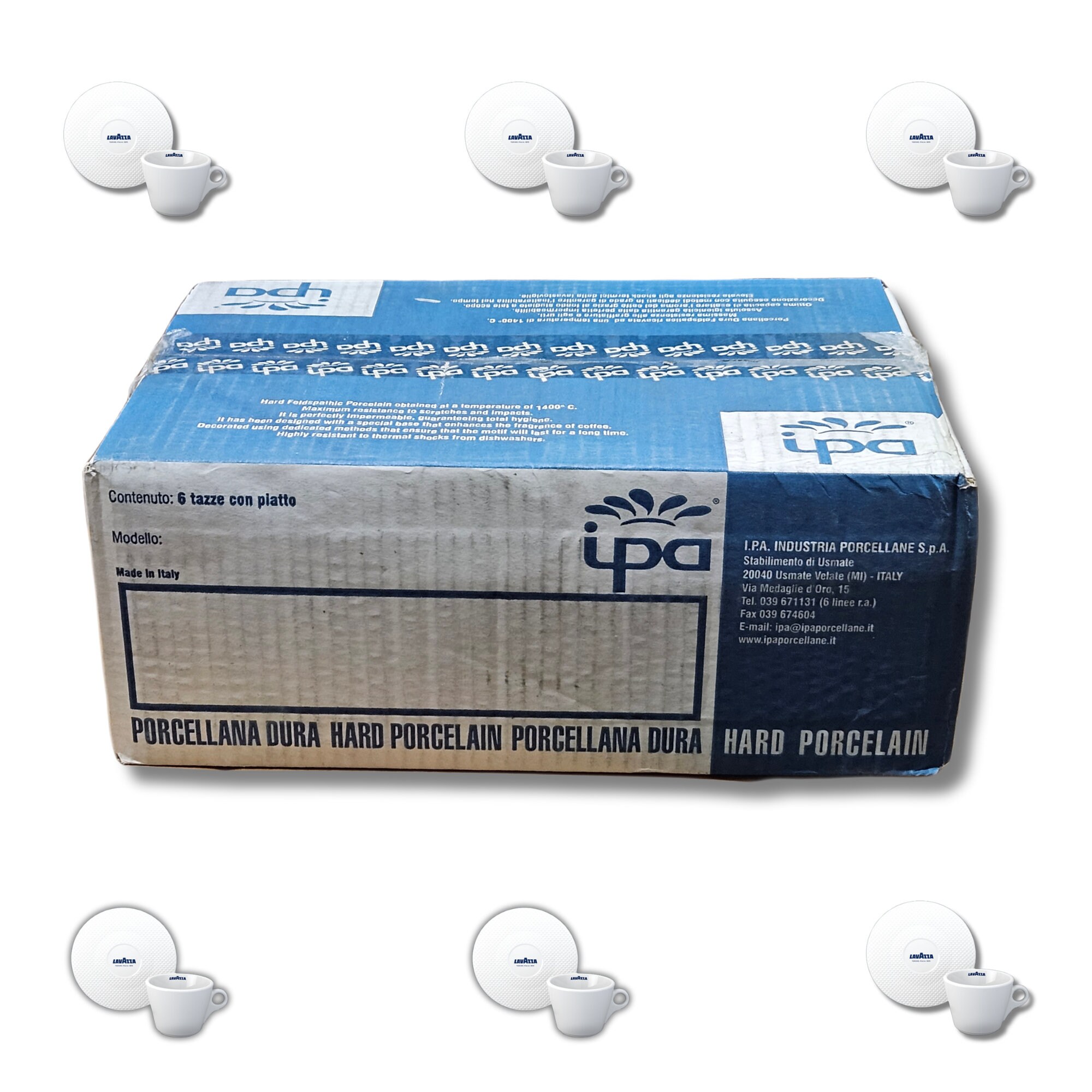 Lavazza Cappuccino Cups & Saucers Set Premium Collection 6oz Coffee