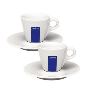 Lavazza Espresso Tassen & Untertassen Set 2 Unzen Espresso Tassen 2er Set Classic Collection