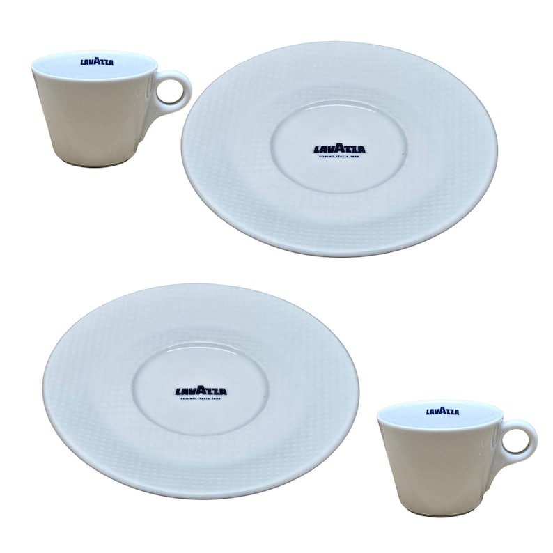 Lavazza Cappuccino Cups & Saucers Set Premium Collection 6oz Coffee