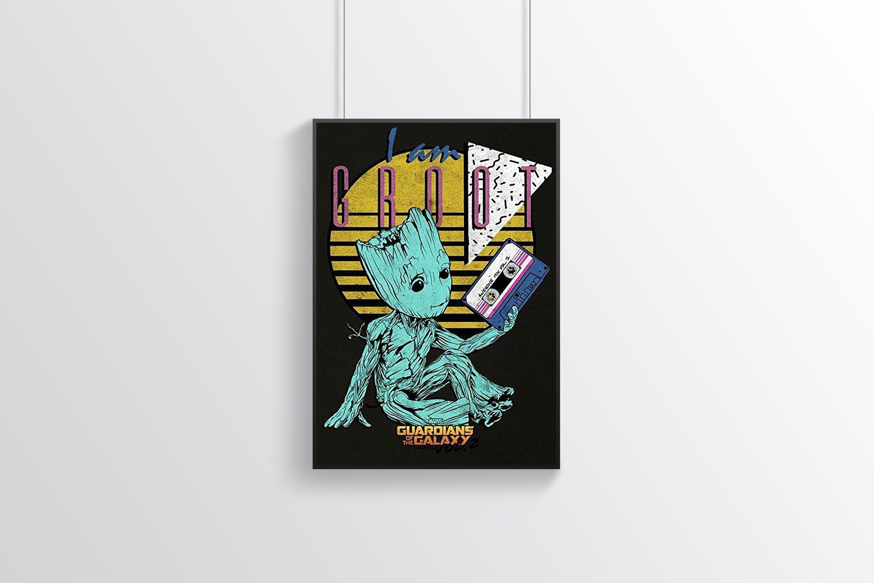 BABY Groot Multicolor Wall Posters 18x12 3D Poster - Abstract