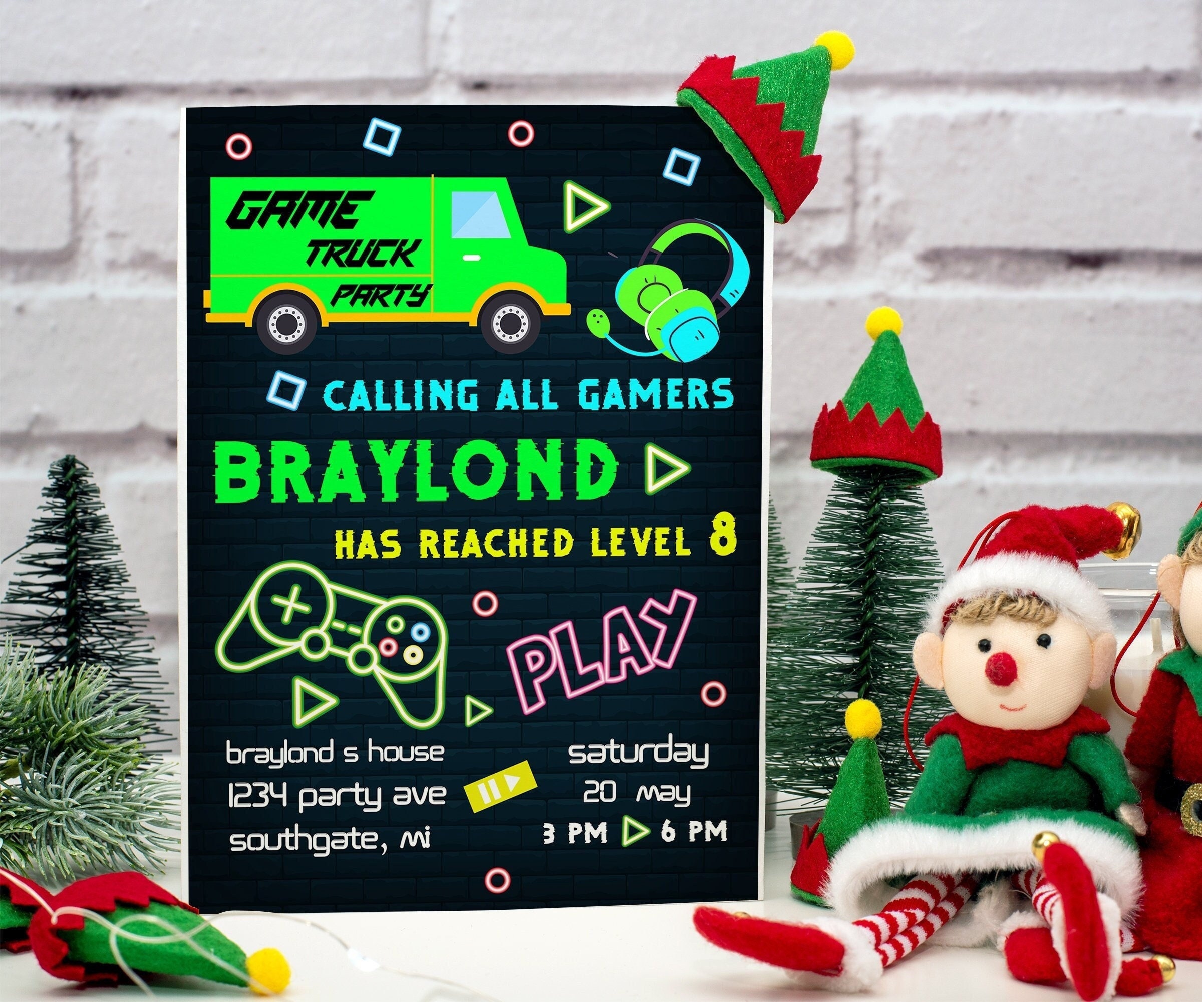 Editable Game Truck Birthday Invitation Template Printable - Etsy