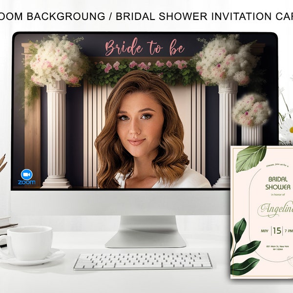 Bridal Shower Zoom Background Etsy