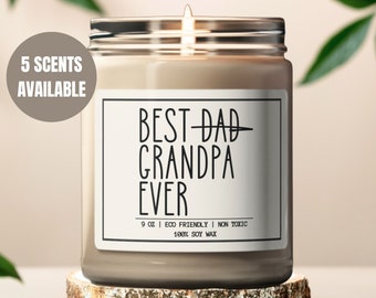 Best Dad Grandpa Candle Pregnancy Announcement Baby Announcement to Dad Future Grandpa to Be Gift New Grandpa Gift Grandpa Baby Reveal Gift