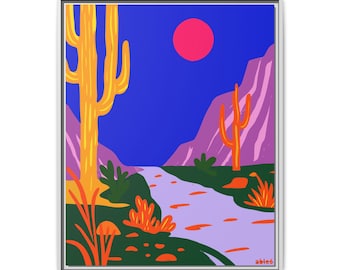 Lienzo impreso del desierto del suroeste / Arte abstracto moderno de paisaje (24 x 30)
