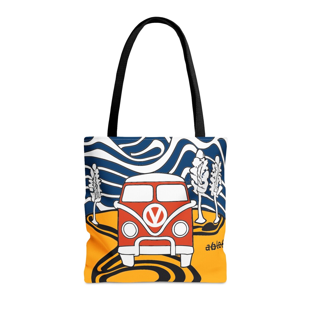 Hippie Tote Bag, 1960s, 1970s Free Love Shopping Bag by Able6 Etsy