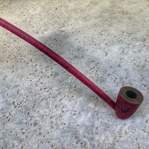 Handmade Long Stem Churchwarden Pipe: Red & Black Viking Cosplay
