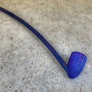 Handmade Long Stem Wizard Pipe: Rustic Aurora Tobacco Pipe, 16 inch