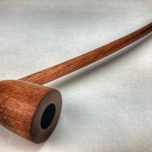 Long Stem Wizard Tobacco Pipe: Handcrafted Smooth Tan Finish