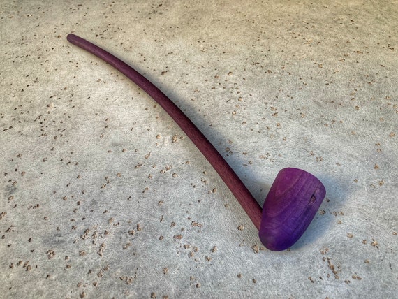 Long Stem Wizard Churchwarden Tobacco Smoking Pipe Smooth Purple