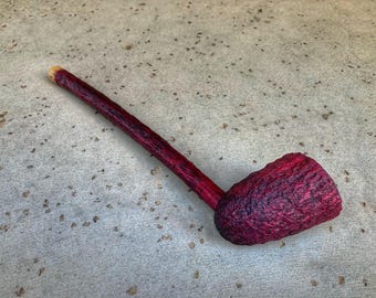 Ranger Pipe Fantasy Wooden Tavern Tobacco Pipe Travelers Pipe Rustic Black and Oxblood Finish