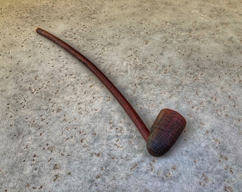 Pipa da tabacco Churchwarden fatta a mano: pipa Wizard a stelo lungo