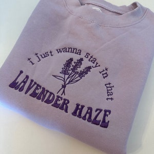 Lavender Haze Embroidered Sweatshirt