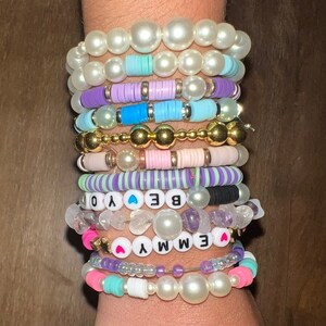 Custom Clay Bead Bracelet