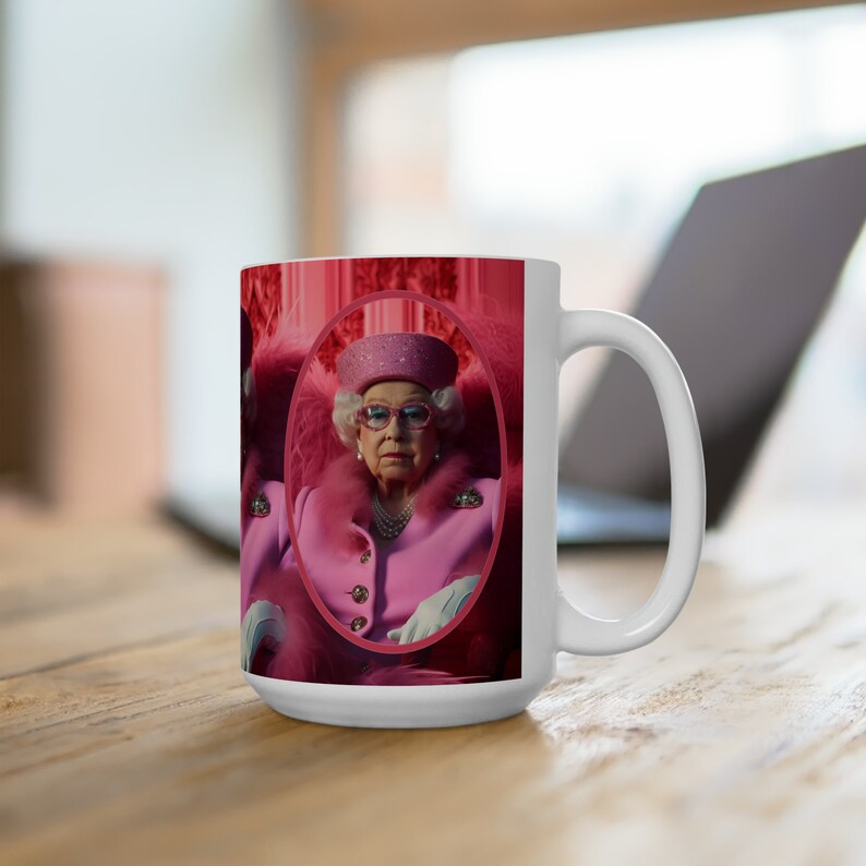 Queen Elizabeth II Coffee Mug | 15oz | Portrait | Fashion-inspired Mug ...